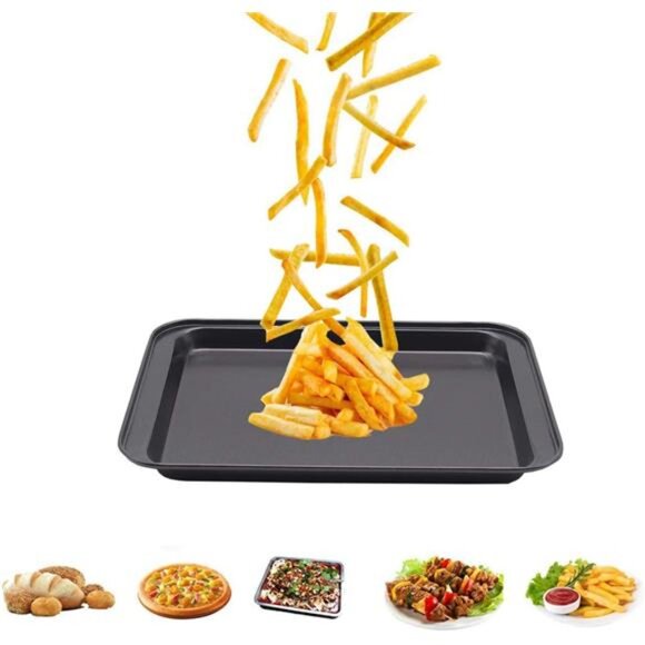 2 Small Baking Sheets 9.45 X 7.09 Inch (Inner 7.5x6) Mini Cookie Tray Toaster - Picture 4 of 7